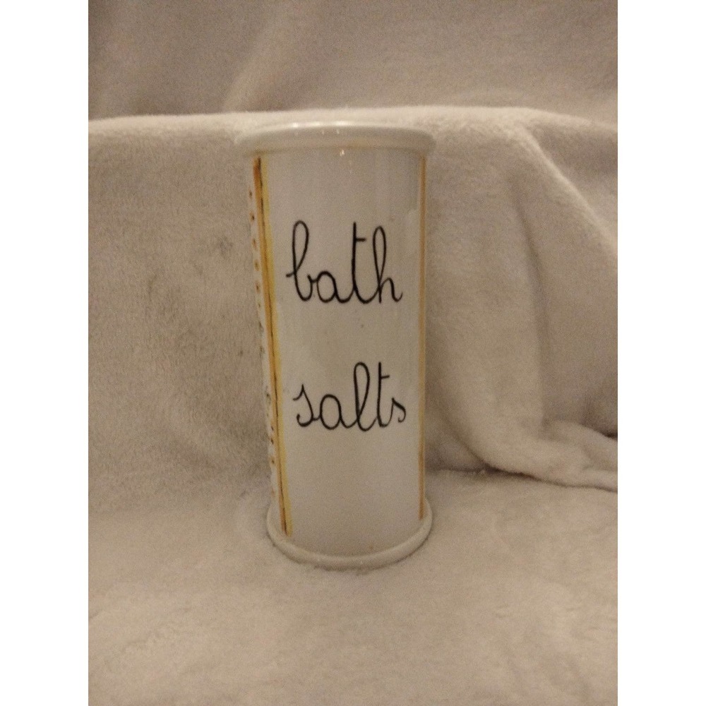 VNT Italy Floral Bath salts vase signed
